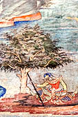 Chiang Mai - The Wat Phra Singh temple. Murals of the Viharn Lai Kham illustrating Jataka tales and other stories. 